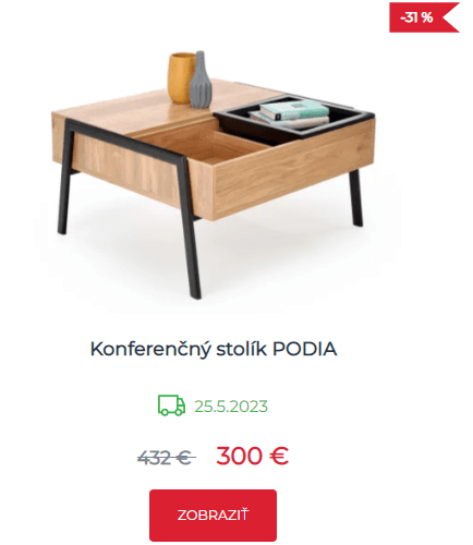 retro konferenčný stolík podia epedo