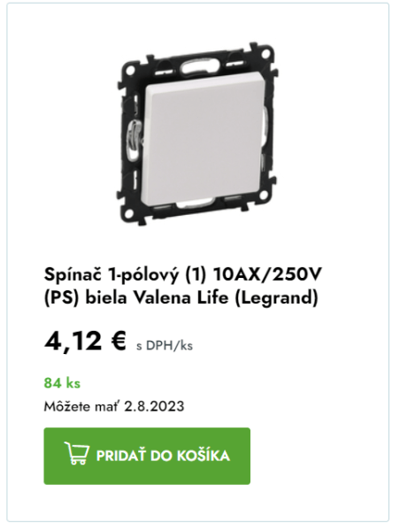 vypinač č 1 valena life 752101